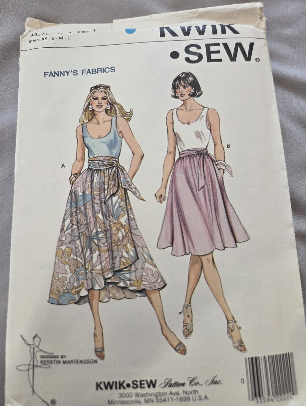 Kwik Sew 1421 Misses' Wrap Skirt Sewing Pattern